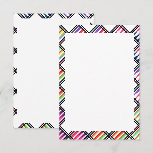 Crayon Jamboree Blank Invitation Sjabloon Kaart (Voorkant / Achterkant)