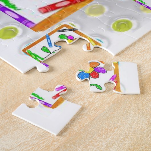 Crayon Jigzaag Puzzle Legpuzzel (Zijkant)