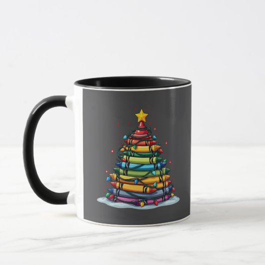 Crayon Kerstboom Leraar Xmas Mok (Links)