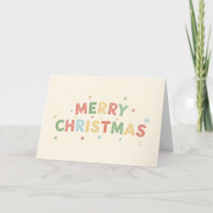Crayon Kids Script Prettig Kerstfeest Feestdagen Kaart