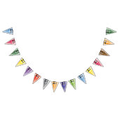 Crayon Kids Verjaardagsfeestje Multicolor Vlaggetjes (Alle)