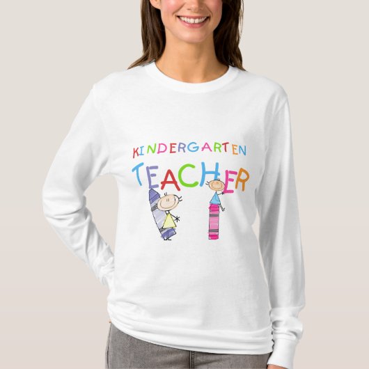 Crayon Kindergarten Teacher Tshirts en Gifts (Voorkant)