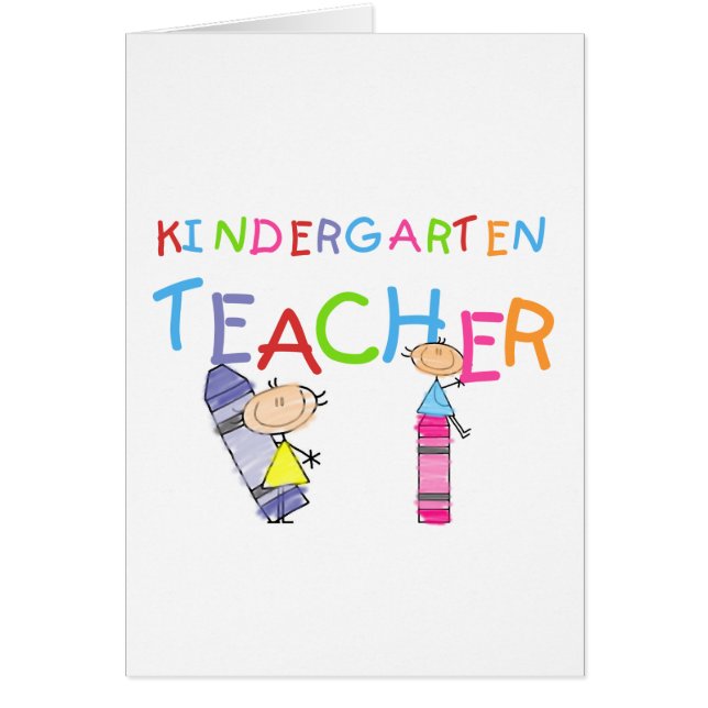 Crayon Kindergarten Teacher Tshirts en Gifts (Voorkant)