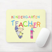 Crayon Kindergarten Teacher Tshirts en Gifts Muismat (Met muis)