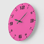 Crayon Kleur Magenta Wandklok (Hoek)