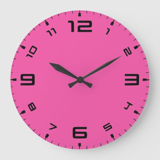 Crayon Kleur Magenta Wandklok (Voorkant)