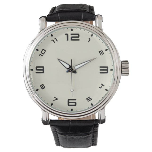 Crayon Kleur Wit Mode Horloge, Kies Stijl Horloge (Voorkant)
