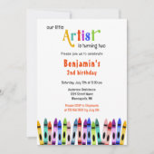 Crayon kunstenaar draait 2 - Elke verjaardag van e Kaart (Voorkant)