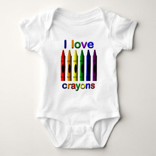 Crayon Love Crayons Baby Creeper Romper (Voorkant)