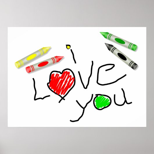 Crayon Love Poster (Voorkant)