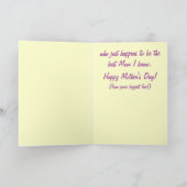 Crayon & Paintbrush Mother's Day Kaart (Binnen)