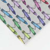 Crayon Pals Pattern Fleece Blanket (Hoek)