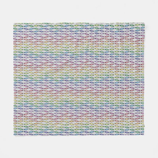 Crayon Pals Pattern Fleece Blanket Deken (Voorkant (Horizontaal))