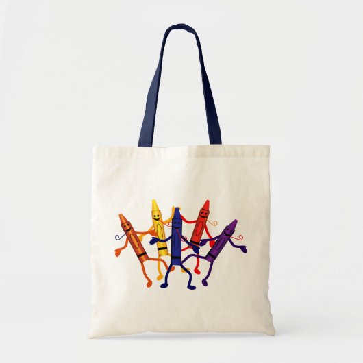 Crayon Party Canvas tas (Voorkant)