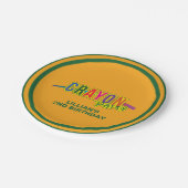 Crayon Party Papieren Bordje (Gekanteld)