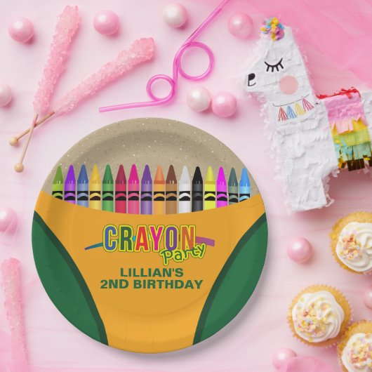 Crayon Party Papieren Bordje (Feest)