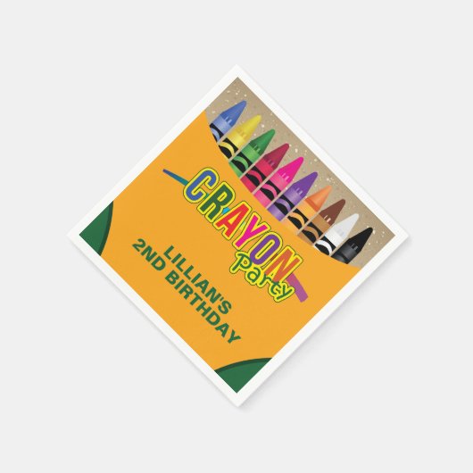 Crayon Party Servetten (Hoek)