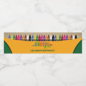 Crayon Party Waterfles Etiket (Enkel label)