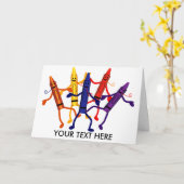 Crayon Party Wenskaart Sjabloon (Gele Bloem)