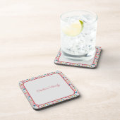 Crayon Pastel Hart & bloemen Bier Onderzetter (Rechterzijde)
