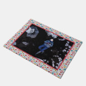 Crayon Pastel Hart & bloemen Deurmat (Schuin)
