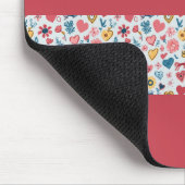 Crayon Pastel Hart & bloemen Muismat (Hoek)