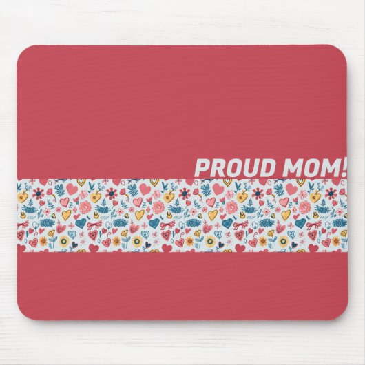 Crayon Pastel Hart & bloemen Muismat (Voorkant)