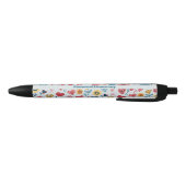 Crayon Pastel Hart & bloemen Zwarte Inkt Pen (Bodem)