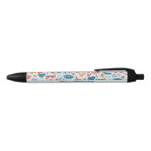 Crayon Pastel Hart & bloemen Zwarte Inkt Pen (Bovenkant)