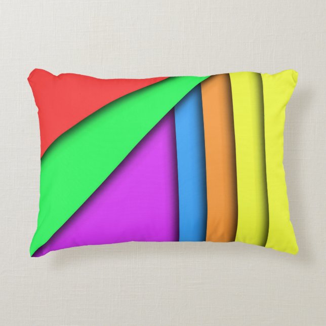 Crayon-regenboog Accent Kussen (Voorkant)