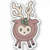Crayon Reindeer Sticker (Voorkant)
