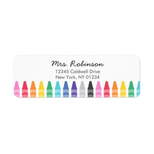 Crayon Return Address Labels (Voorkant)