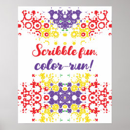 Crayon Scribble Geographic Pattern Quote Poster
