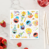 Crayon Sesame Pals Party Patroon Servet (Insitu)