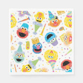 Crayon Sesame Pals Party Patroon Servet (Voorkant)