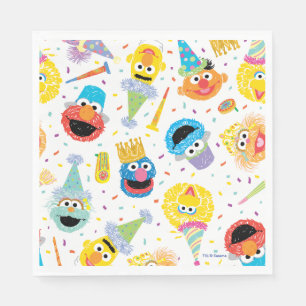 Crayon Sesame Pals Party Patroon Servet