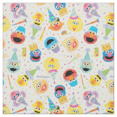 Crayon Sesame Pals Party Pattern Stof (Swatch)