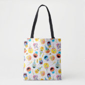 Crayon Sesame Pals Party Pattern Tote Bag (Voorkant)