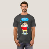 Crayon Shin-chan DONT VERGETEN OP EEN MASKJE T-shirt (Voorkant volledig)