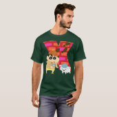 Crayon Shin-chan FUN STUDIE A tot Z X Premium T-shirt (Voorkant volledig)