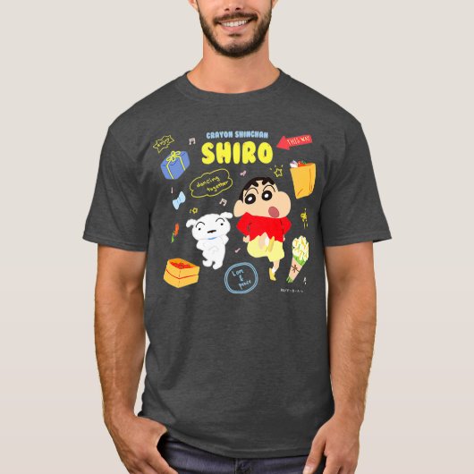 Crayon Shin-chan happy Shiro Dance samen T-shirt (Voorkant)