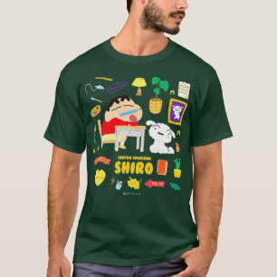 Crayon Shin-chan happyshiro Shin-chan-studie T-shirt