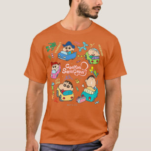 Crayon Shin-chan Kasukabe boeitai Feesttijd T-shirt