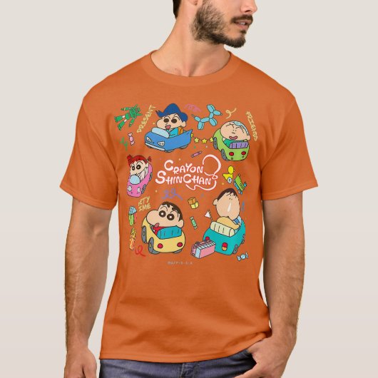 Crayon Shin-chan Kasukabe boeitai Feesttijd T-shirt (Voorkant)