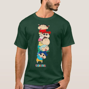 Crayon Shin-chan Piggyback Kasukabe Verdediging T-shirt