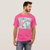 Crayon Shin-chan Shin-chan en Hiroshi Natte dag T-shirt (Voorkant volledig)