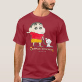Crayon Shin-chan Shin-chan en Shiro T-shirt (Voorkant)