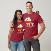 Crayon Shin-chan Shin-chan en Shiro T-shirt (Unisex)
