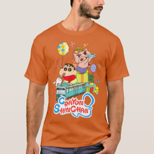 Crayon Shin-chan Shin-chan en trein feesttijd T-shirt