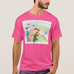 Crayon Shin-chan Sneeuwbalgevecht met opa T-shirt
